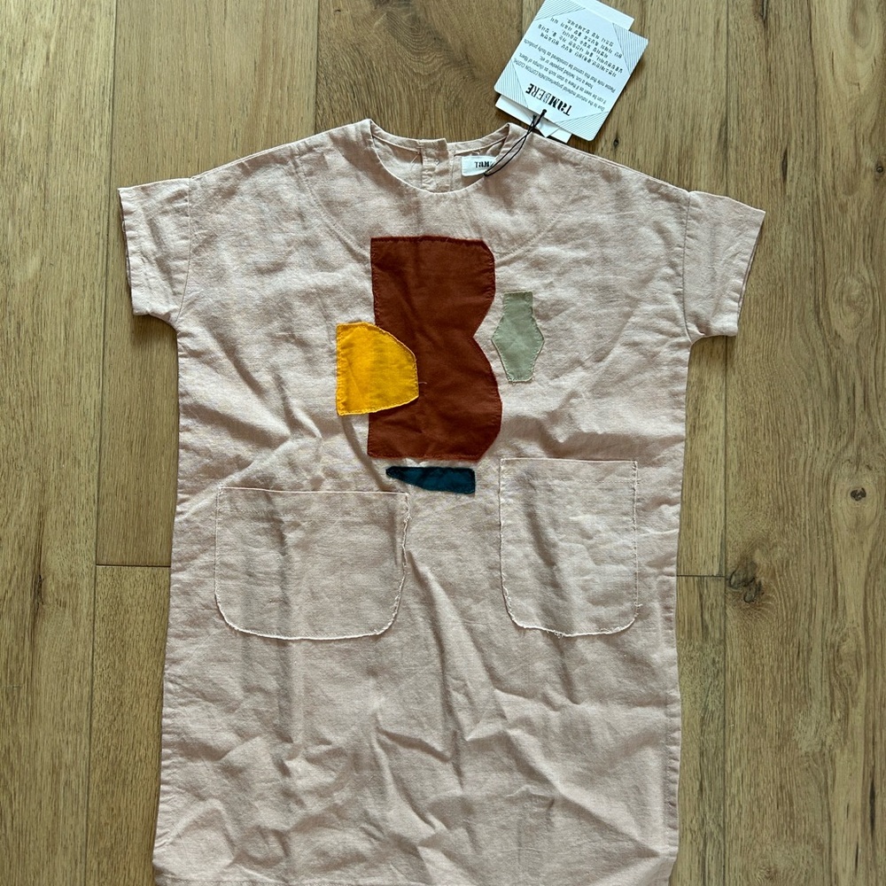 Stylish Kids Short Sleeve Tee with Colorful Patches